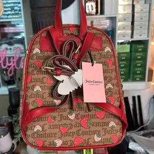 Juicy Couture Viral Strawberry Print Backpack - Brown and Red NWT Juicy Couture | Bags | Juicy Couture Nwt Strawberry Backpack  main image 4